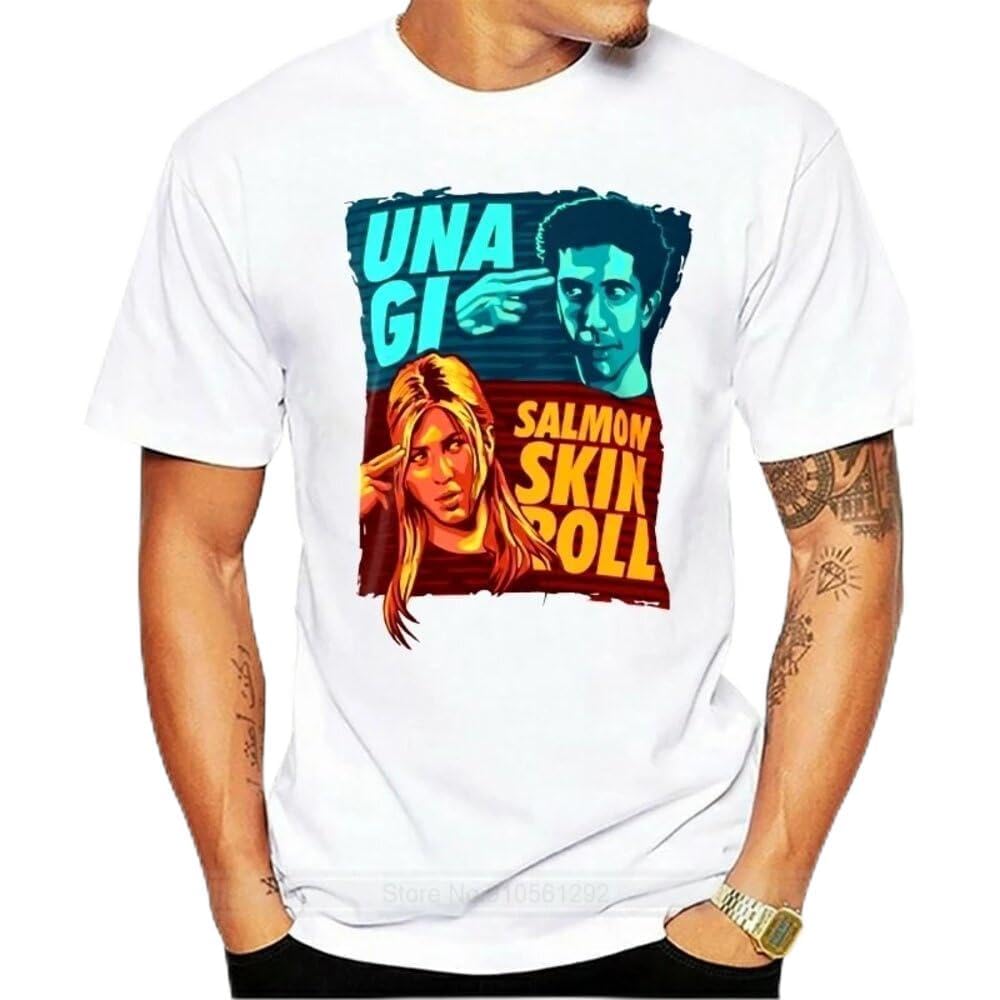 TANUVJXK Unagi Salmon Skin Roll T Shirt Rachel Ross Unagi Salmon Skin roll Monica Joey Chandler phobey Comedy White M