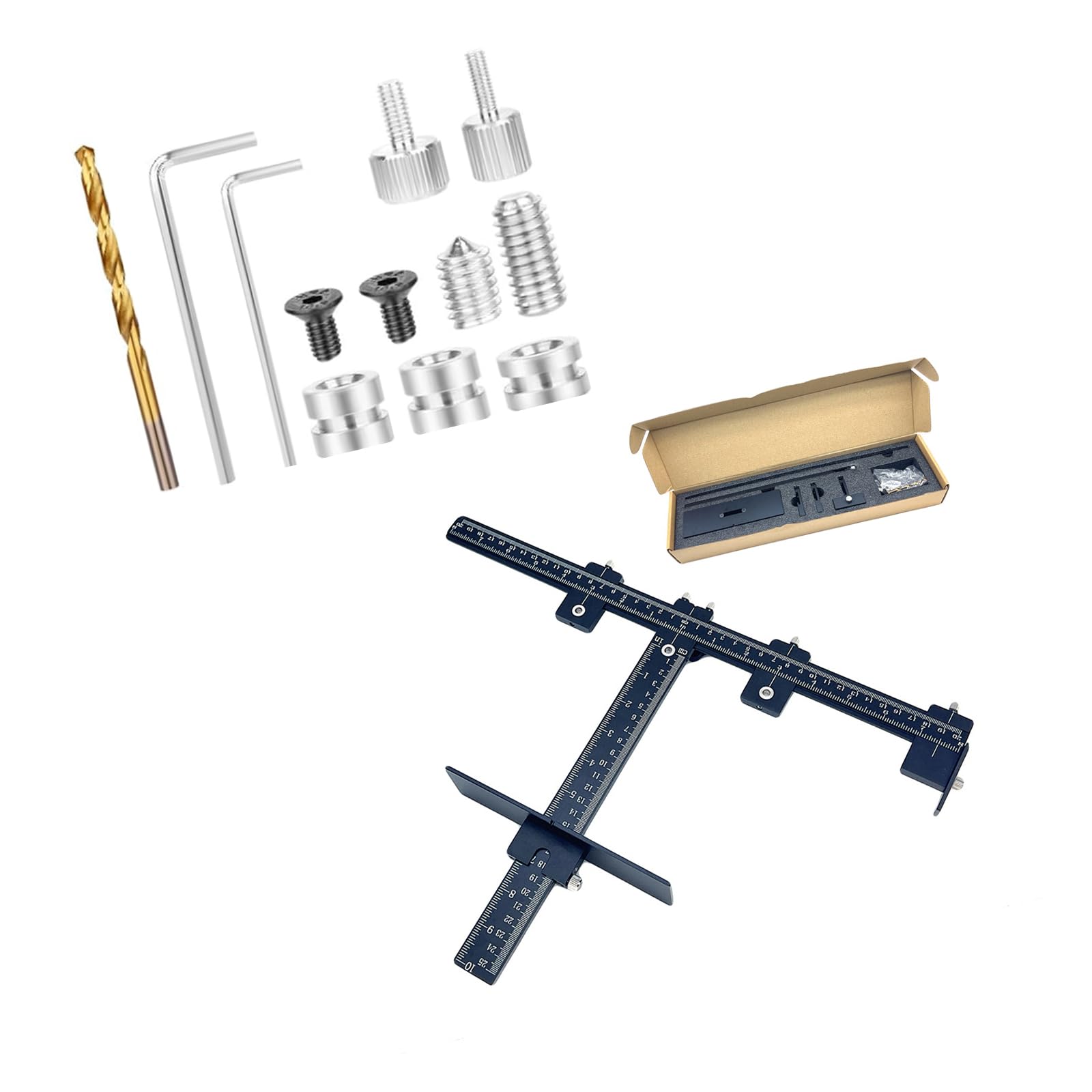 Cabinet Hardware Jigs, Cabinet Handle Jigs for Handles and Pulls on Drawers/Cabinets Hardware Templates Woodworking Punching Locator Drill Guide