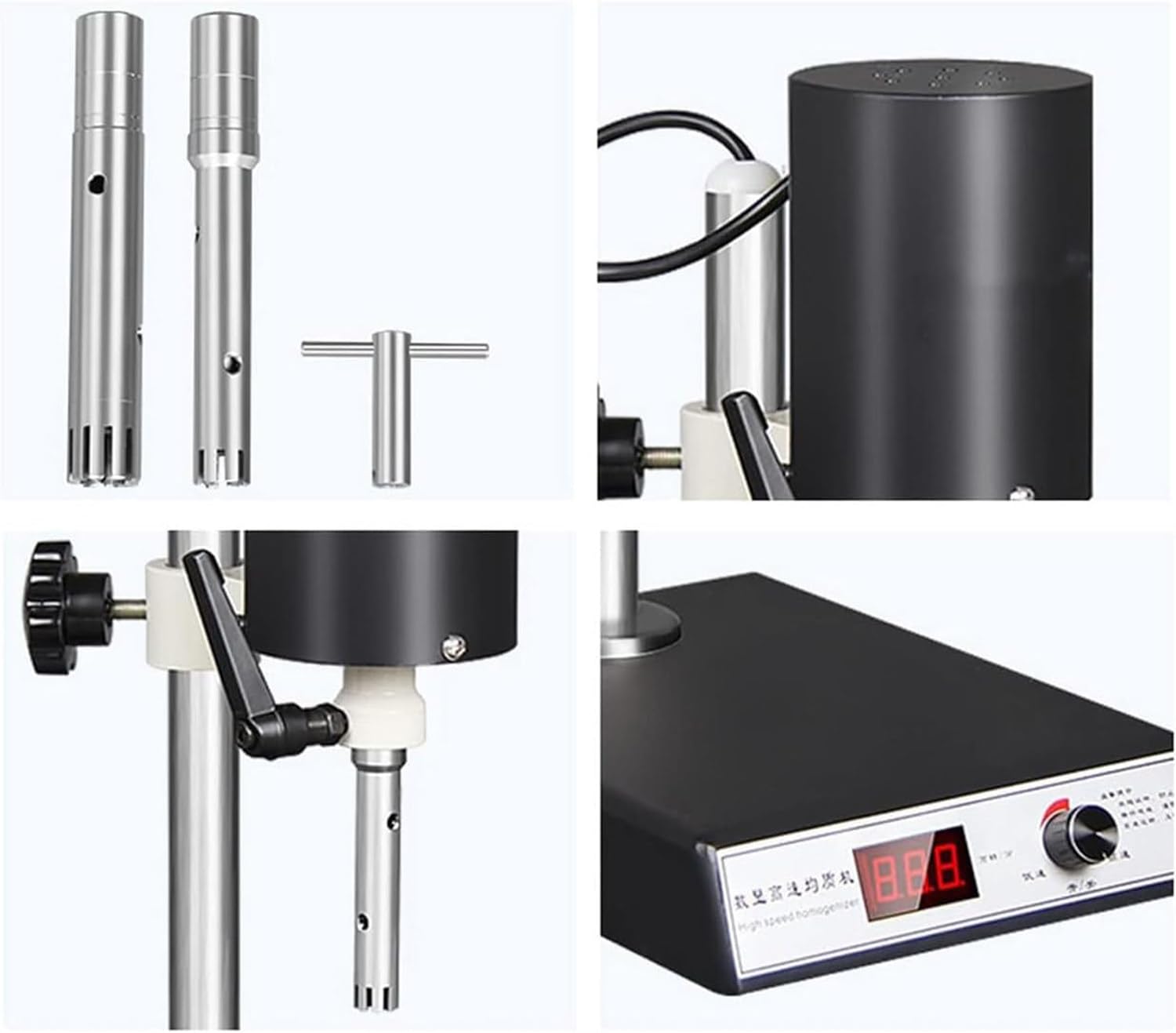 Einstellbarer Hochgeschwindigkeits-Homogenisator 220 V, Laboremulgator für Zelldispersion, 300-23000 U/min, effiziente Dispergierausrüstung für den Laborgebrauch