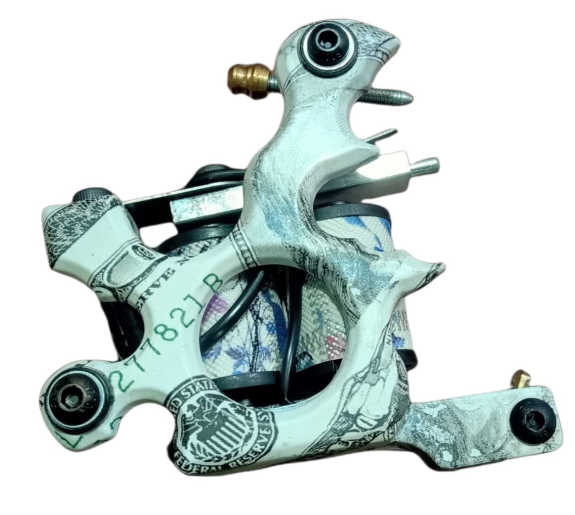 Traditional Tattoo Coil Gun Tattoo Machine (White)-image-11