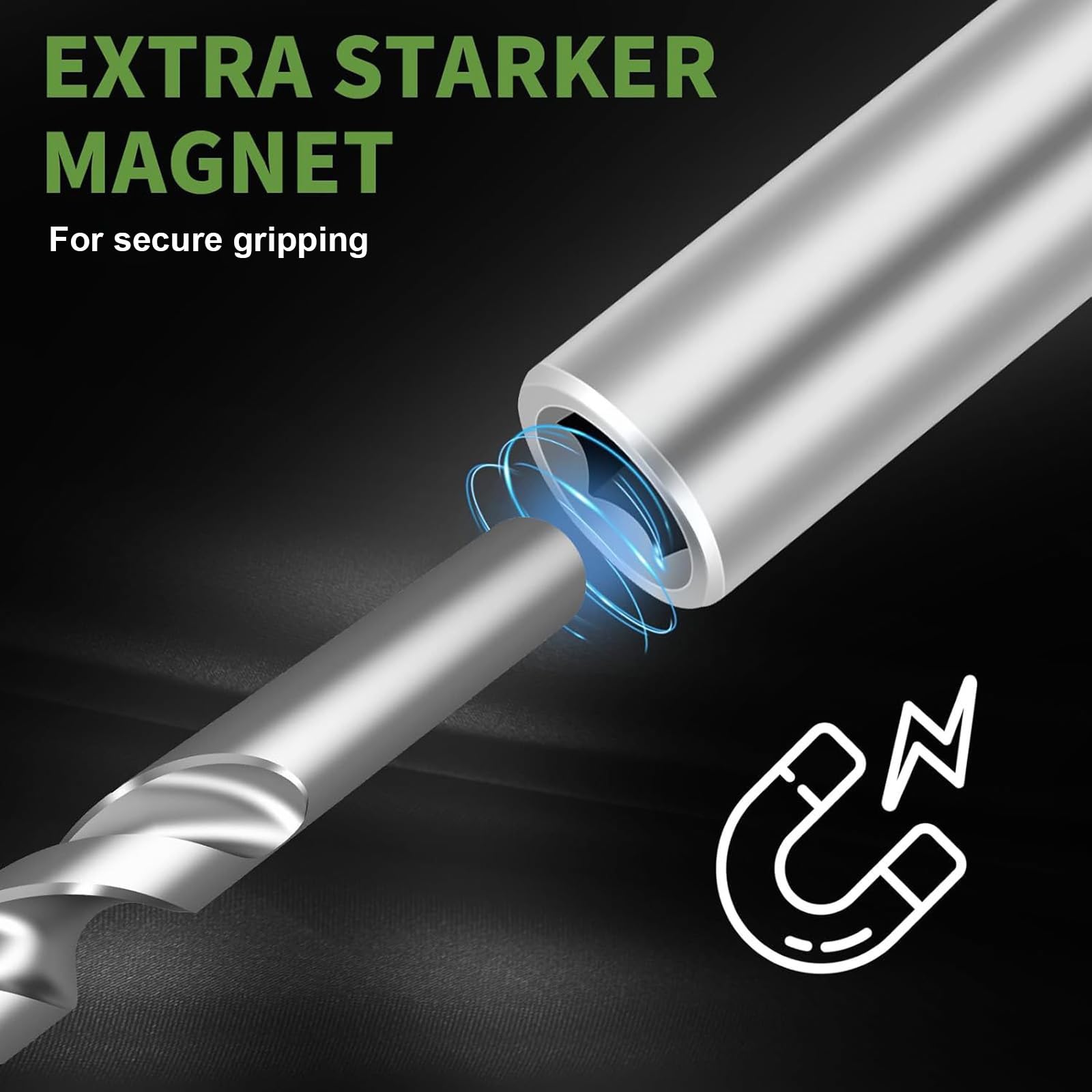 GOOGO Lot de 5 porte-embouts magnétiques de qualité supérieure - 1/4" - En acier inoxydable - 60 mm