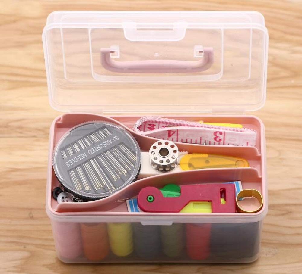 Kit De Costura, Accesorios De Suministros De Costura, Mini Costurero para Bricolaje, Adultos, Principiantes, Emergencias, Viajes, Hogar, con Tijeras, Hilo, Aguja (15 * 9.2 * 8Cm)