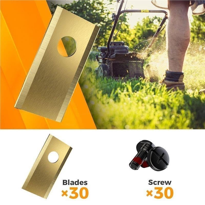 Lame De Tondeuse À Gazon, Compatible Avec ABLK, 60 Lames De Rechange Avec Vis, Compatible Avec Sunseeker, Compatible Avec Smart, Lames De Rechange for Robot Tondeuse À Gazon S