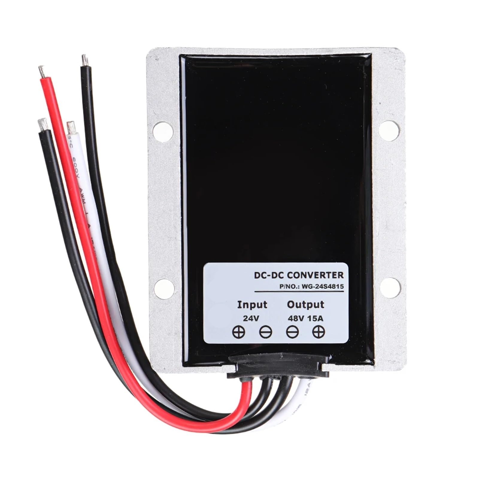 Konwerter 24 V na 48 V DC DC zasilacz sieciowy 10 A 15 A 720 W napięcie adaptera Boost, wodoszczelny, do pojazdów samochodowych (48 V, 15 A)