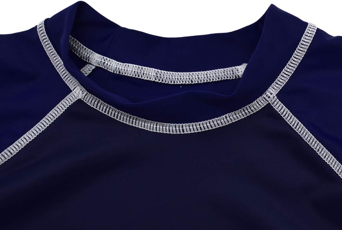 Boys Two Piece Rash Guard Swimsuits Kids Long Sleeve Sunsuit Swimwear Sets 6-7 Years Whale