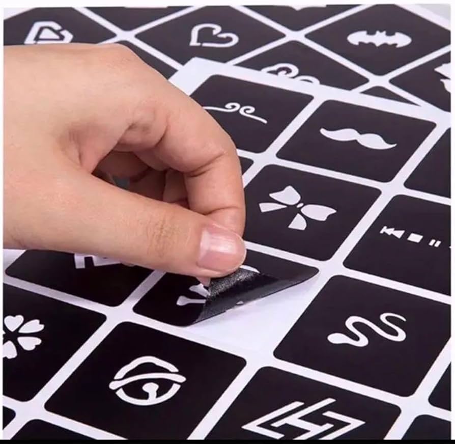 フェイクタトゥーステンシル　17枚 カモメ◇タトゥーステンシルシート◇A4◇フェイクタトゥー◇DIY