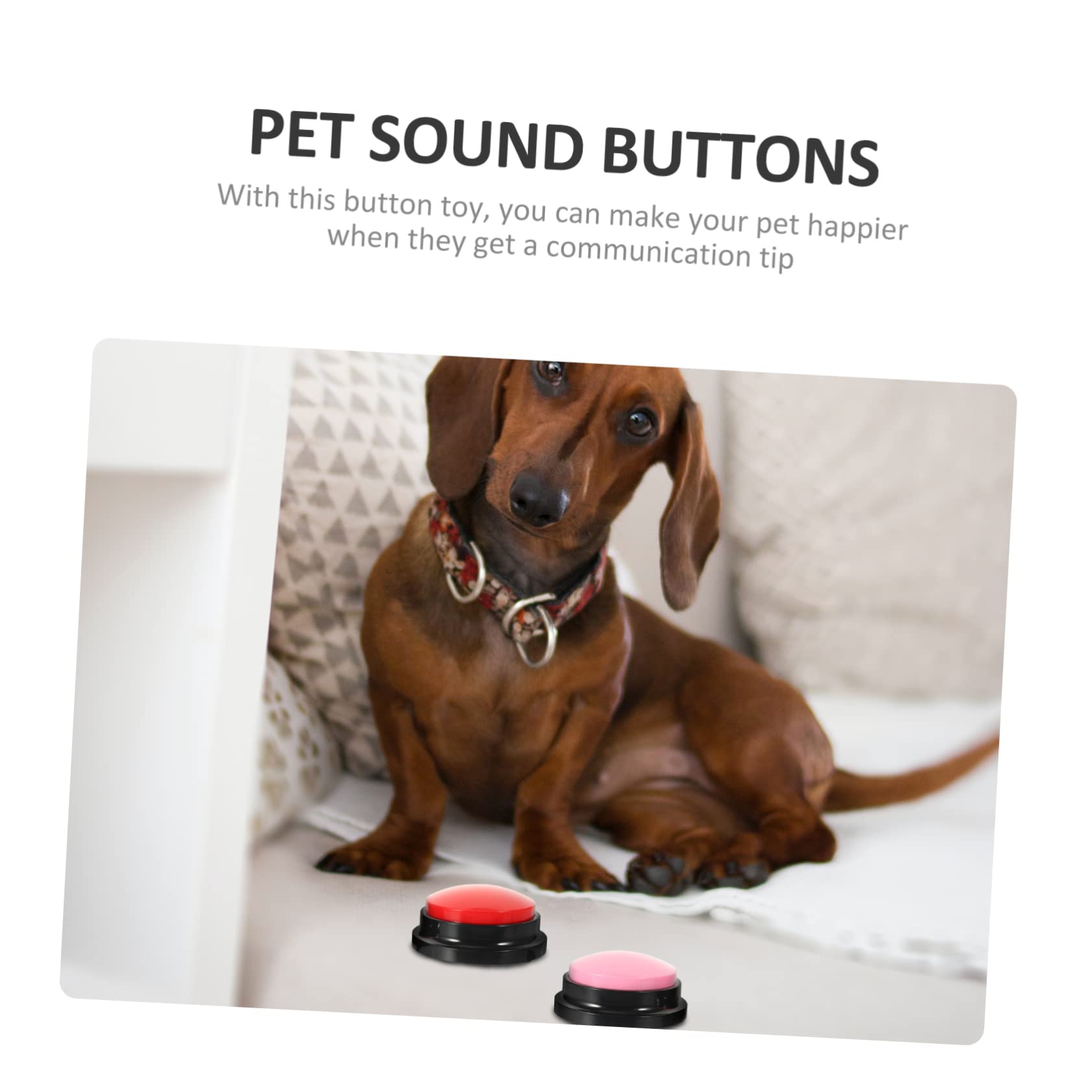 WOONEKY 4stücke Interaktive -Tasten Für Hunde Und Katzen Wiederaufnehmbare Kommunikationsbuttons Und Spielzeug Für Tiertraining Stärkung Bindung Und Besitzer