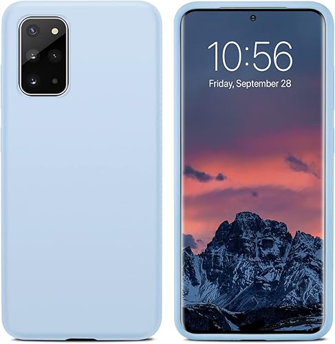 Miniatura 2 de E Segoi Funda diseñada para Galaxy S20 Plus de 6.7 pulgadas, S20+ de goma de gel de silicona líquida a prueba de golpes, cojín de forro de tela de