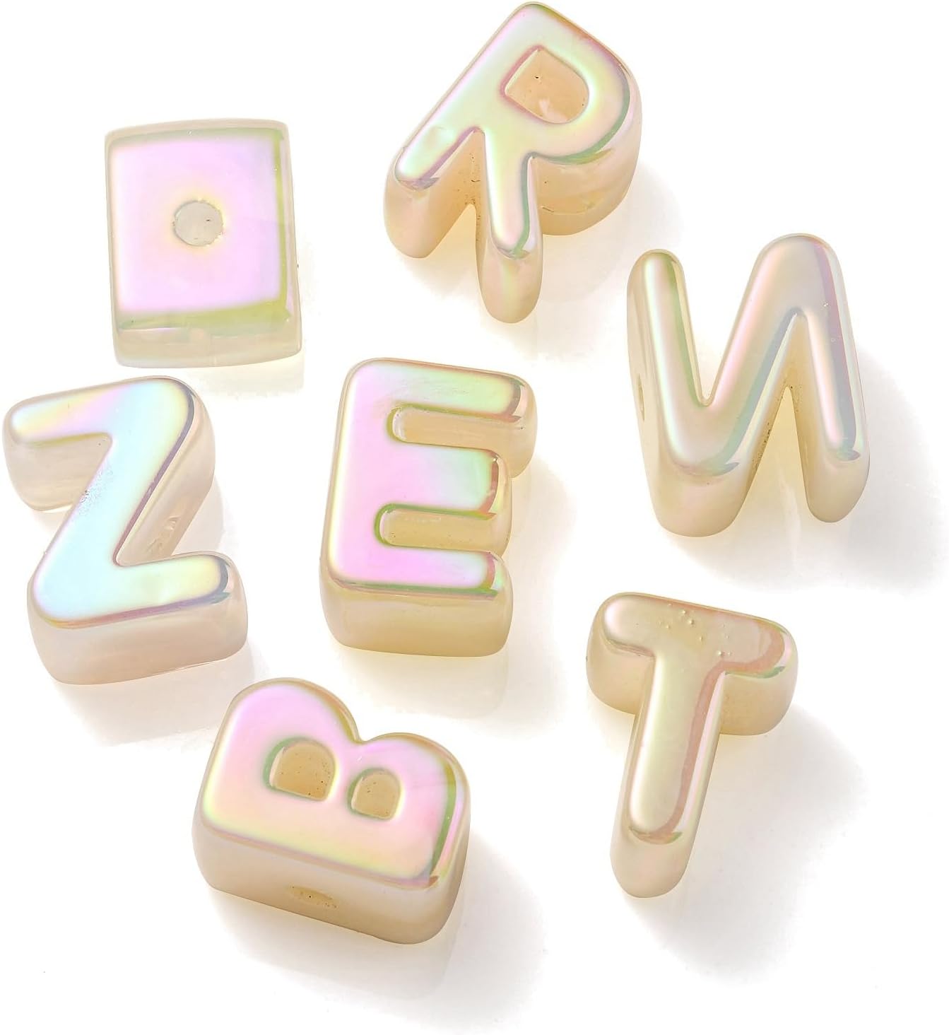 Elecrelive 170Pcs Translucent Letter Beads Acrylic Big Alphabet Beads