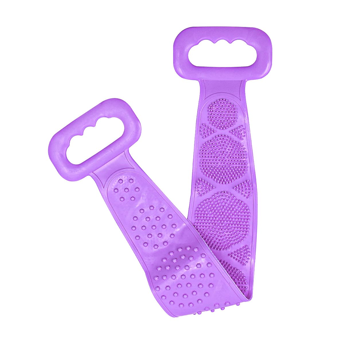 NUZAMAS Silicone Back Scrubber Silicone Body Scrubber 23.6 Inches Long Scrubby Buddy Bath Body Brush Exfoliating Body Scrubber with Handle for Men Women Shower Purple - Image 3