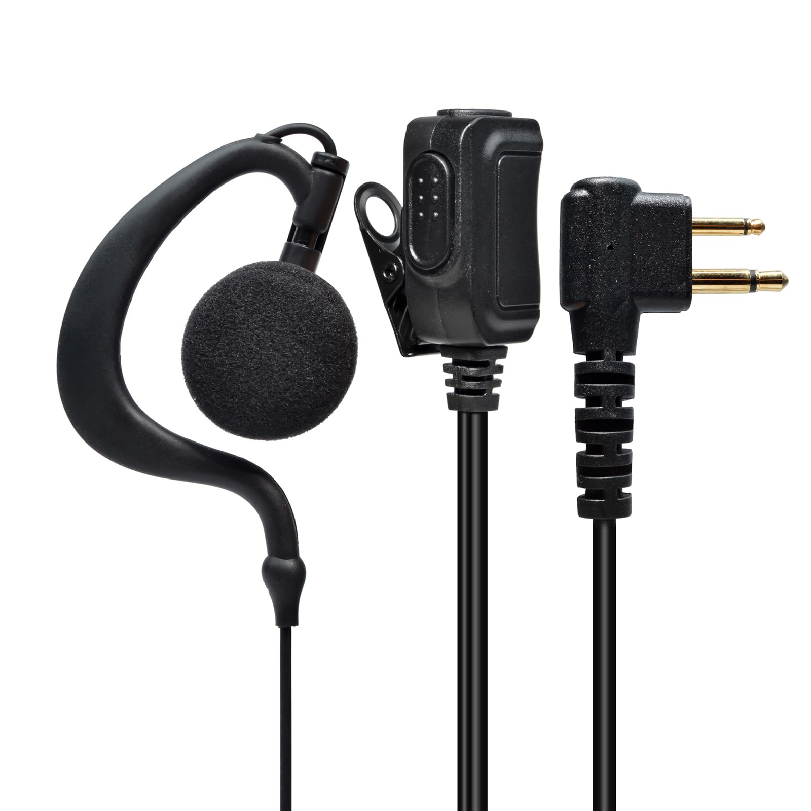 UAYESOK Auricolare radio a forma di G per Motorola 2 pin, auricolare walkie-talkie di sicurezza con microfono PTT per Motorola XT420 XT460 CP040 DP1400 GP300 GP88 Hytera PD405 PD505 Radio bidirezional