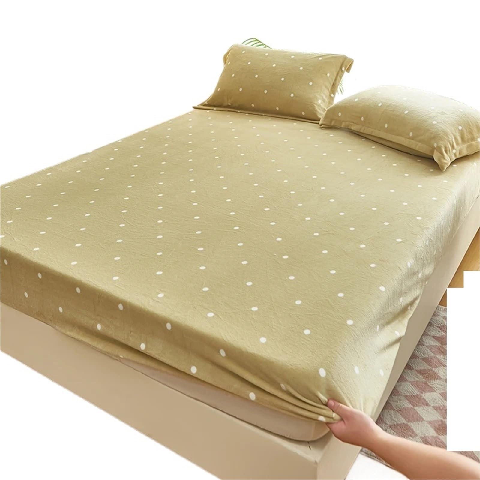 Molleton de Lait Couvre-lit Thermique Contre le Froid Nocturne | 2 Taies