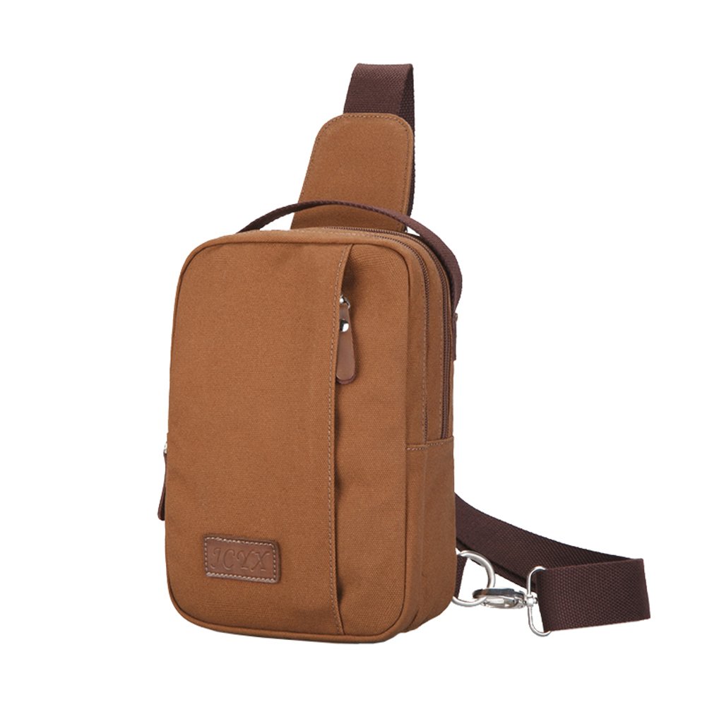Sac de messager pour hommes en toile style coréen décontracté noir A - 4