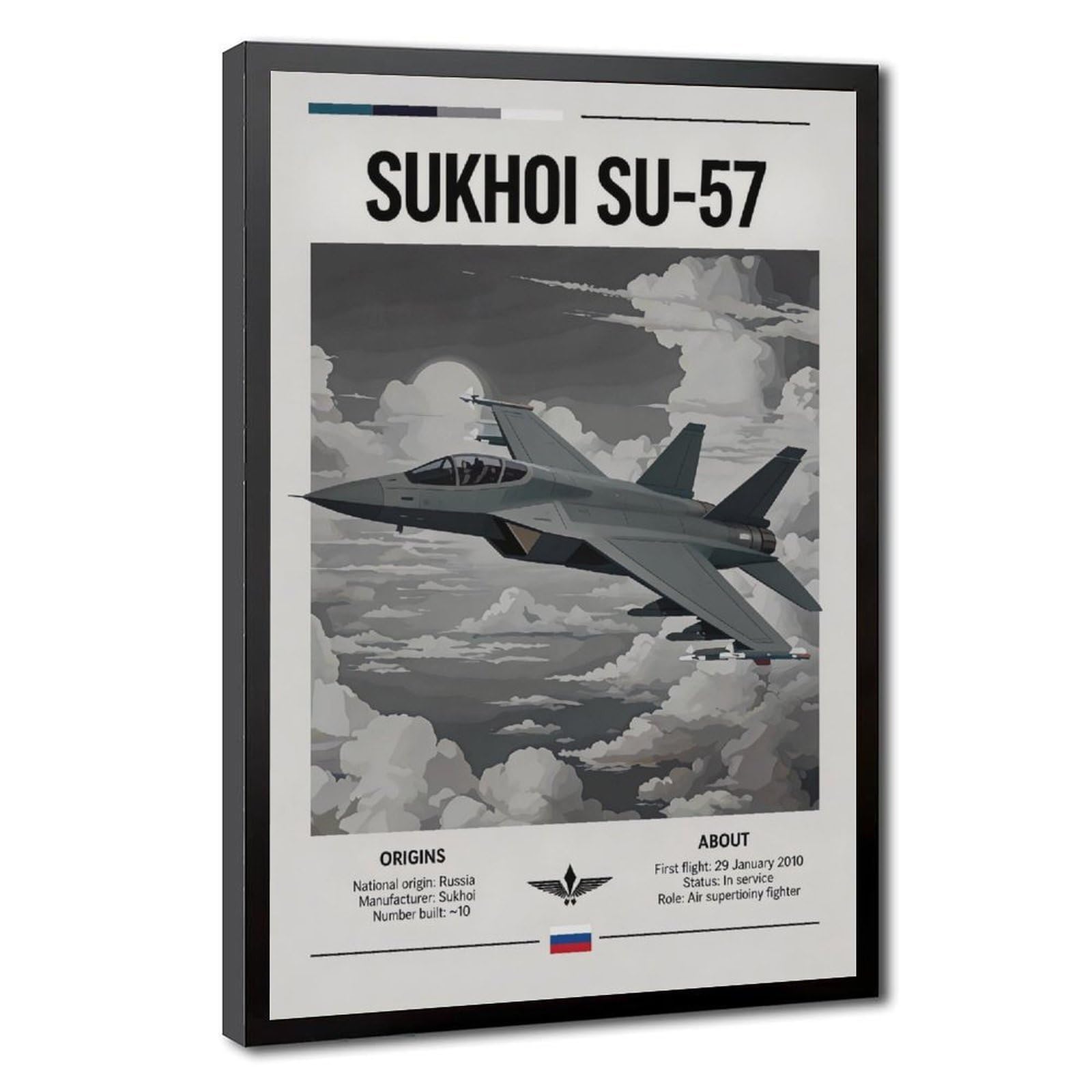 Bareronor Fighter Jet Canvas Poster for Dorm Room Decor Gift