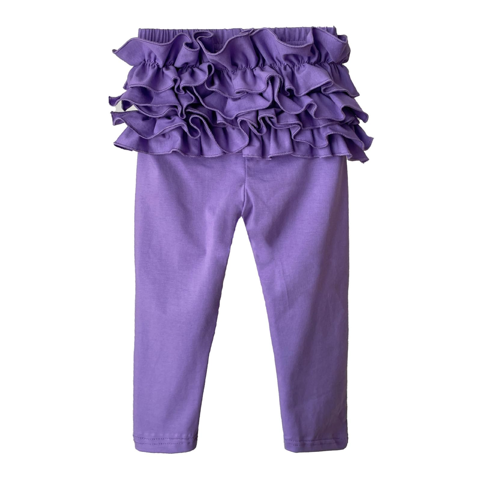 HOOLCHEAN Baby Toddler and Little Girls Ruffles Buttocks Leggings Solid Color Pants