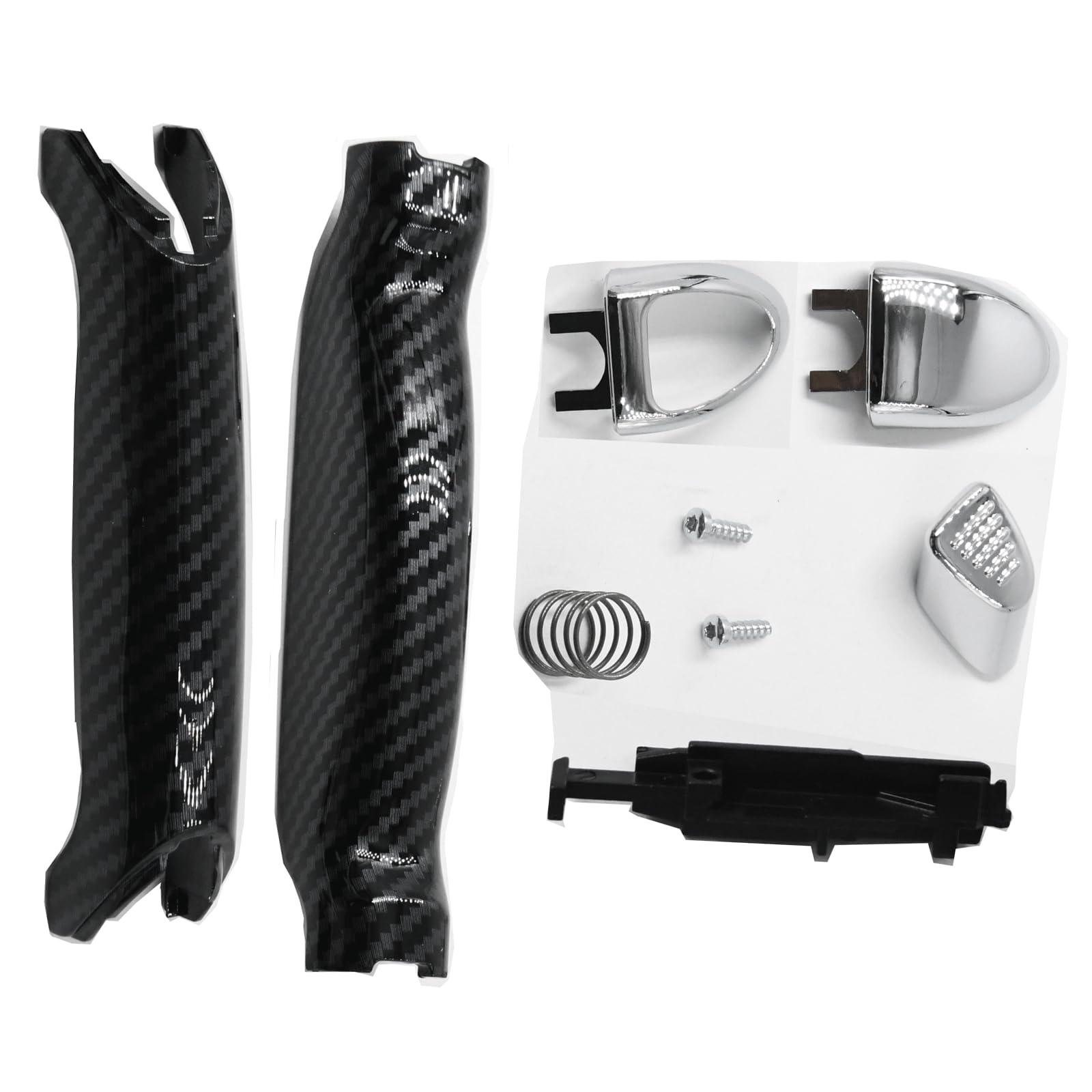 KIT POIGNÉE D'ARRÊT DE FREIN À MAIN, fibre de carbone Pommeau de levier de vitesse compatible avec FORD GALAXY S-MAX 2006-2015 1774992
