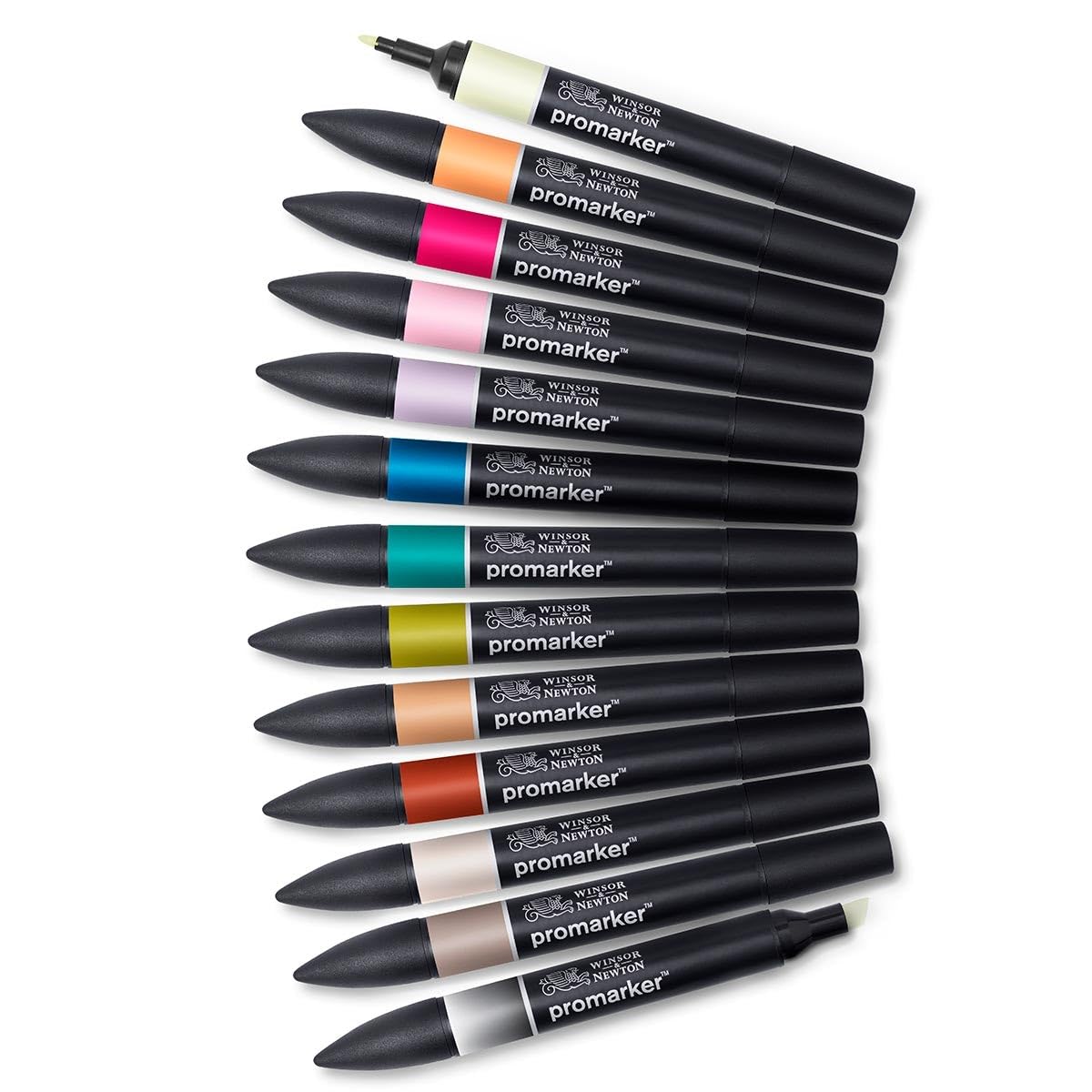 Winsor & Newton 290161 Grafikmarker, Marker, Romance-13, 13 Farben - Manga Romance, stück | Doppelspitze, breite Keilspitze für breite Striche und Schattierungen, feine Rundspitze für Präzision, Tinte auf Alkoholbasis