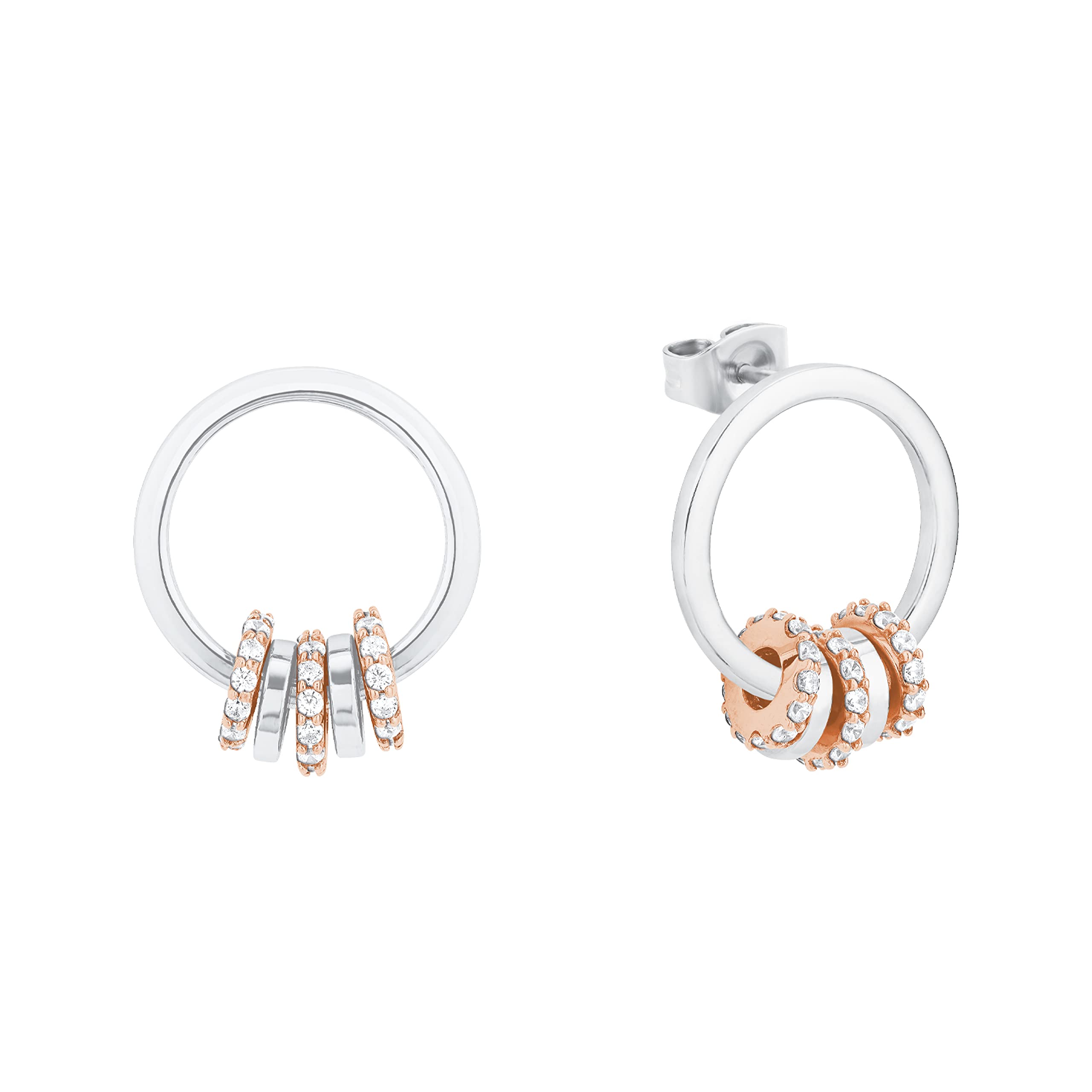 s.Oliver Ohrstecker 925 Sterling Silber Damen, Ohrschmuck, mit Zirkonia synth., Silber, Kommt in Schmuck Geschenk Box