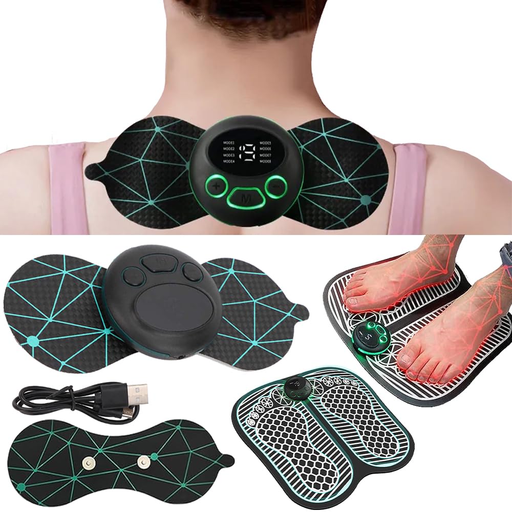 Portable Rechargeable Full Body Massager For Pain Relief, butterfly mini massager, ems massager, neck massager For cervical pain, mini massager, For Legs, Shoulder, Arms