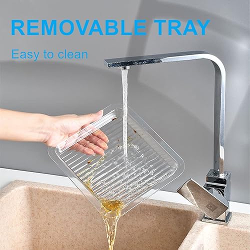 Miniatura 5 de Xicennego Organizador de ingredientes de cocina montado en la pared, 4 capas, sin BPA, juego de estantes plegables para cocina, organizador de