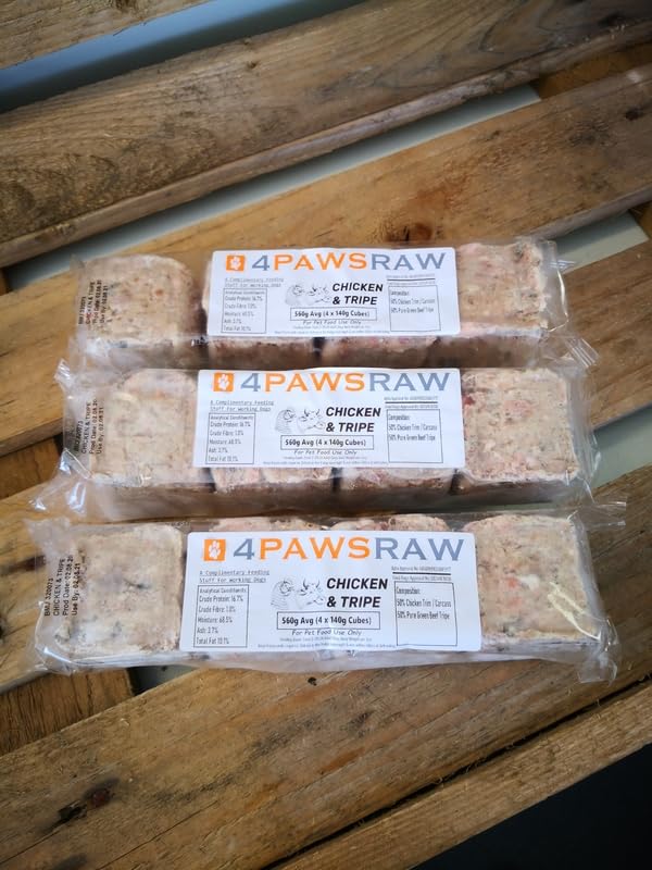 4PAWSRAW Raw Dog Food Premium Chicken and Tripe Mince For Dogs 20 X 560g Packs - 11.2kg — image 1