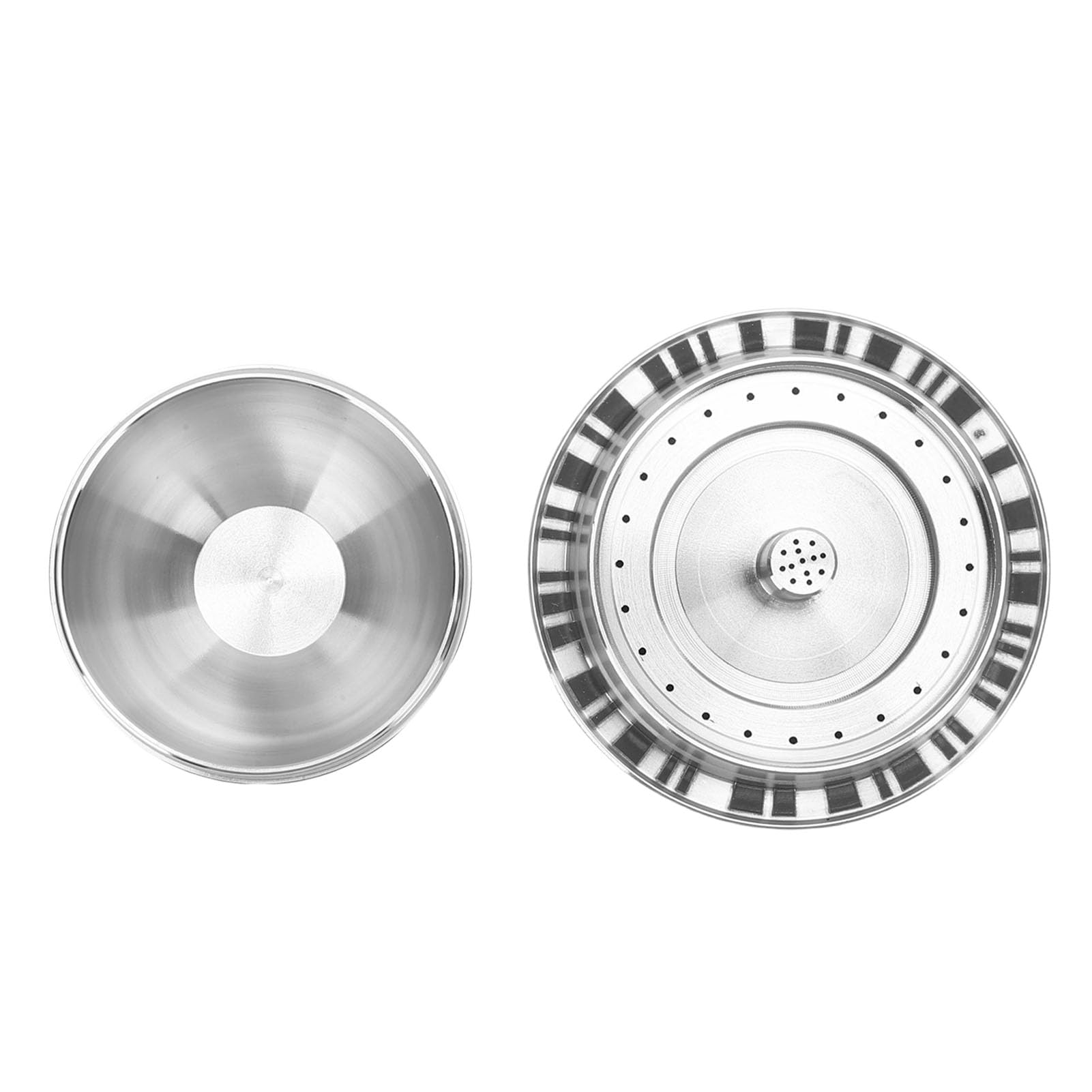 Jiawu Cápsula de café Reutilizable, Cápsula de café de Acero Inoxidable Premium de 80 Ml, Kit de Cápsulas de Recargables con Cepillo y Cuchara para Máquinas de