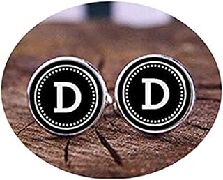 Gemelos personalizados de Death Devil, gemelos de boda, gemelos de monograma, gemelos de color blanco y negro, fuentes personalizadas o gemelos de fondo, gemelos de boda personalizados, clip de