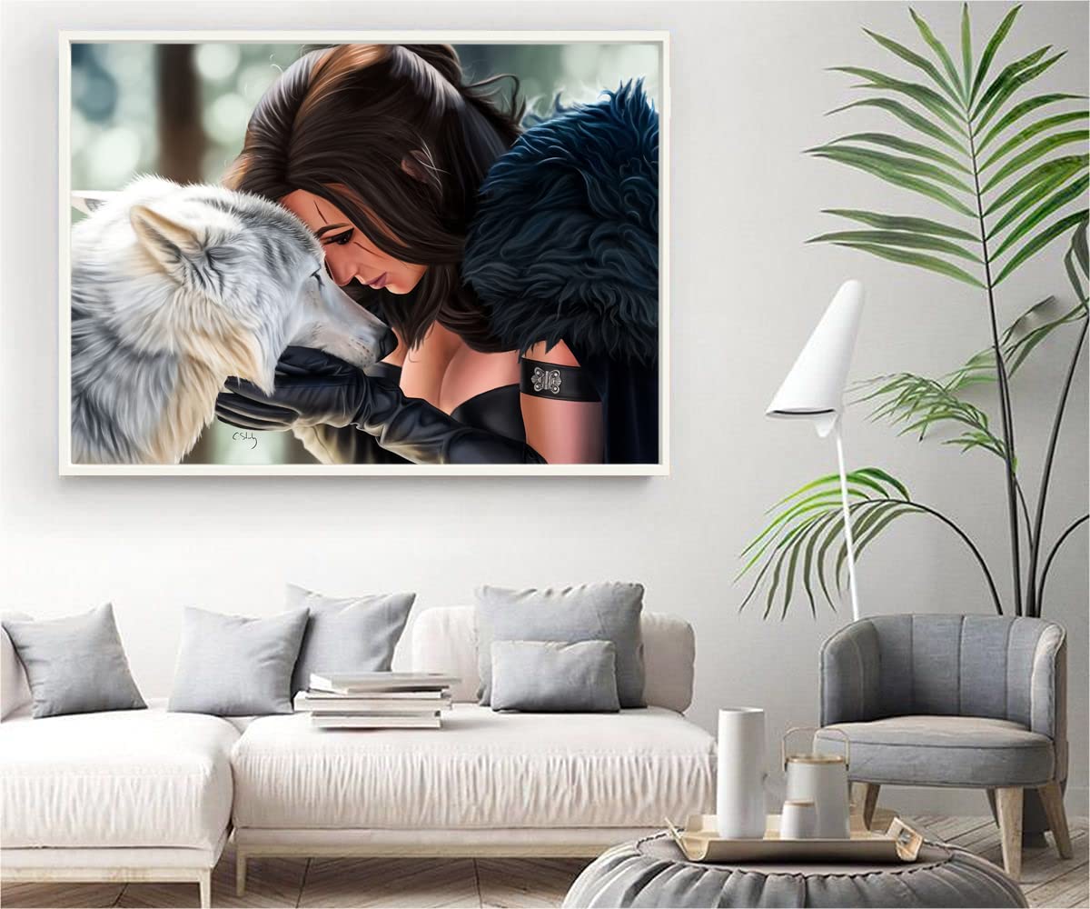 Xtreme Skins Designs Print White Floater Framed Canvas Wall Art Decoration Poster (34x22 Inch) - Jessica Nigri 02