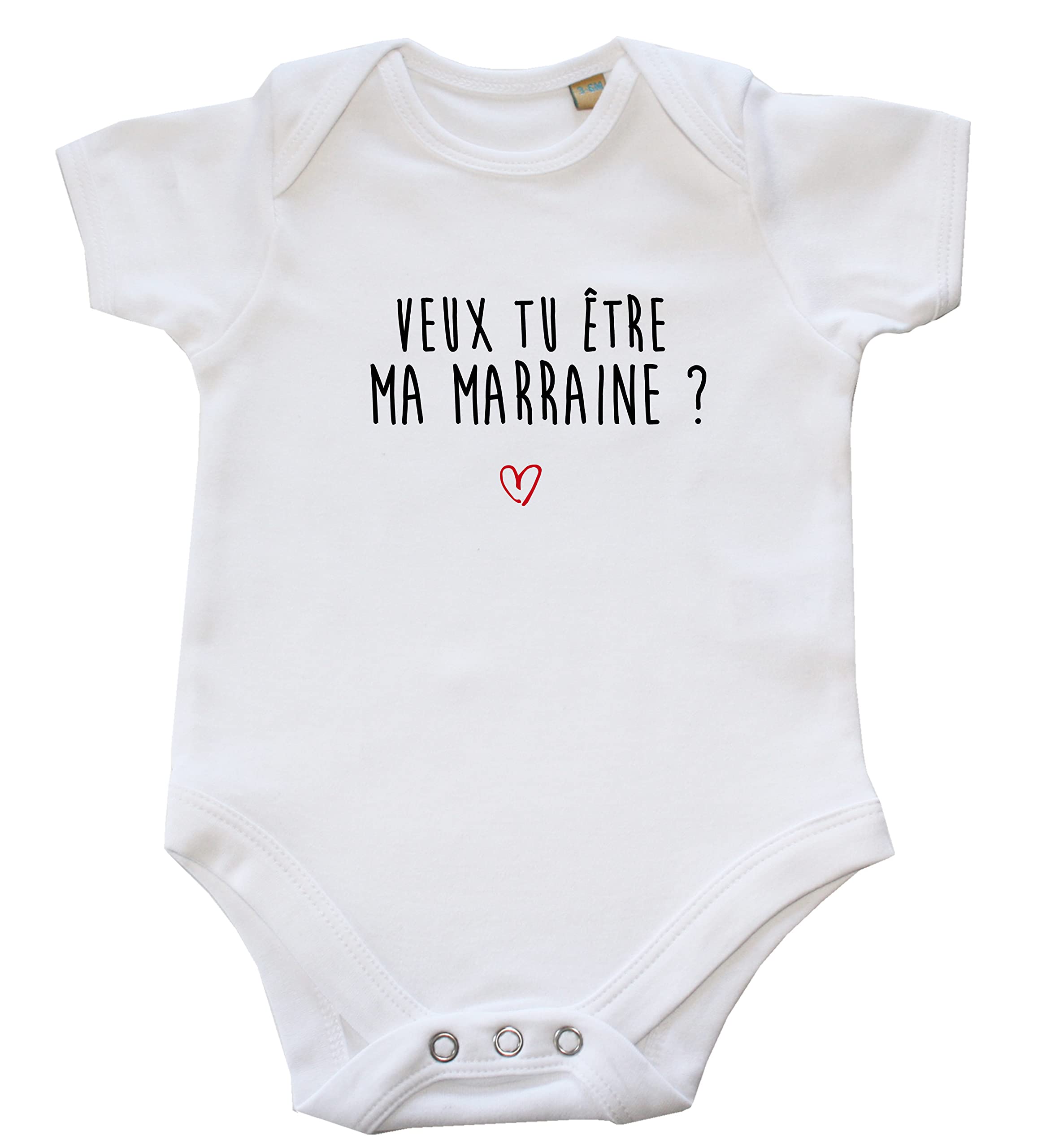 DSTNY Body Bébé Veux tu être ma Marraine Cadeaux personnalisés pour Annonce, Naissance, Baby Shower