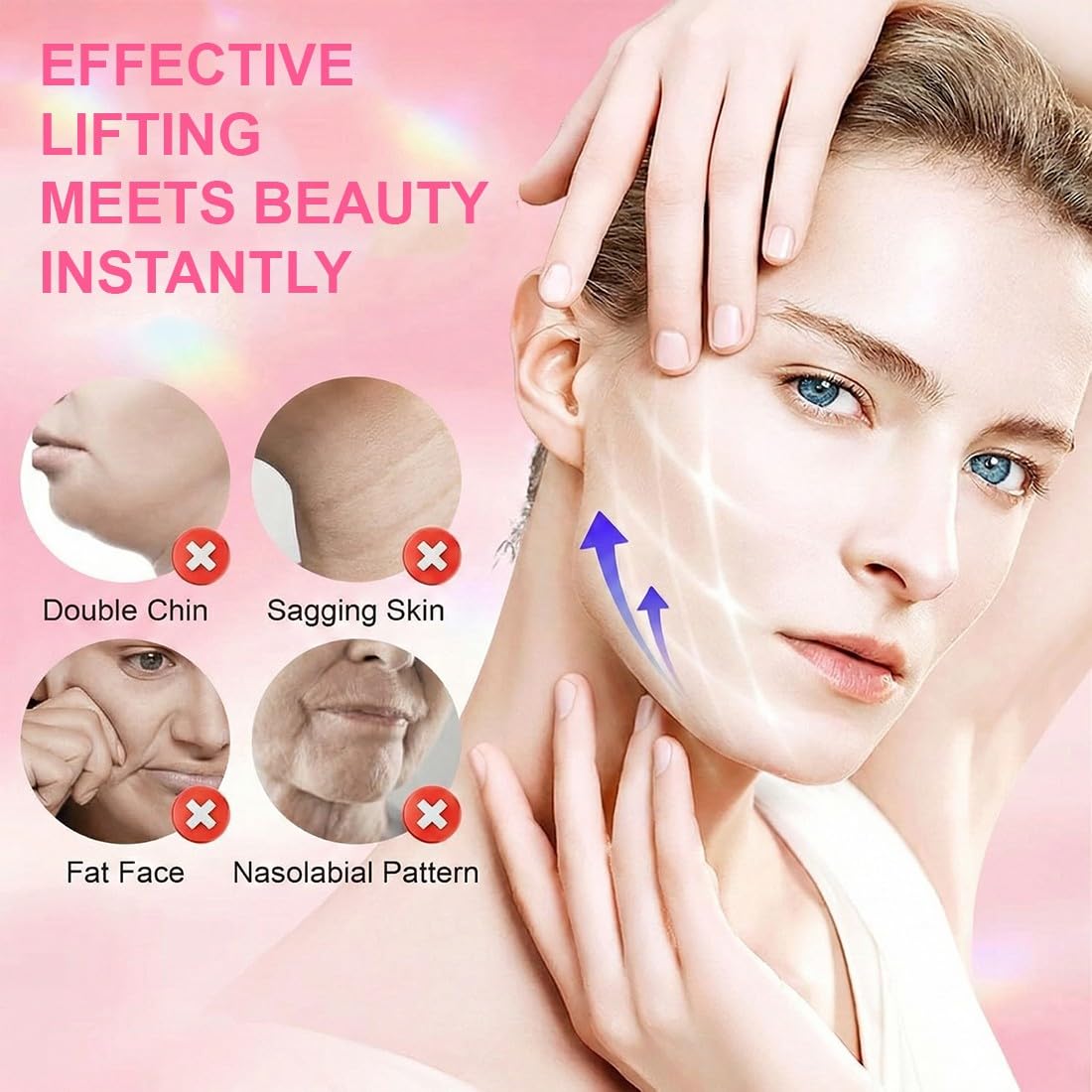 120 Pezzi Face Tape Viso Lifting, Cerotti Lifting Viso Invisible, Cerotti Antirughe for Doppio Mento, Rughe Nasolabiali e Fronte,Pelle Cadente