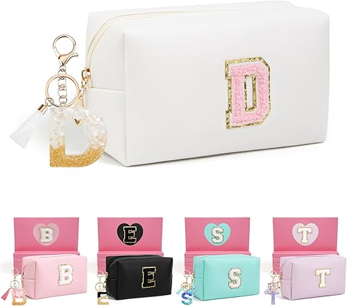 Miniatura 16 de Regalos de cumpleaños para mujeres y ella, bonita bolsa de maquillaje de viaje, bolsas de cosméticos de gran capacidad para mujeres, bolsa de Rosa