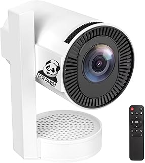 TECH PANDA hy 300 Ultra Mini Projector with Remote Control - Compact, High Quality 720P Projection, Ideal for Home Entertainment and Multimedia Support