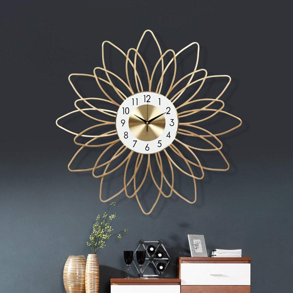 Horloge murale de salon moderne et minimaliste au design créatif et silencieux
