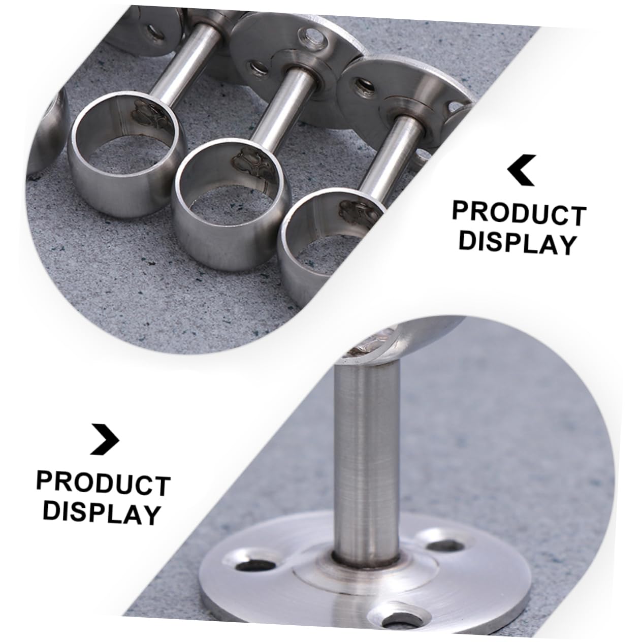 SOLUSTRE 4Pcs Closet Rod Socket Wall Mount Holder for Shower and Wardrobe Flange Support for Clothes Rods and Easy Installation