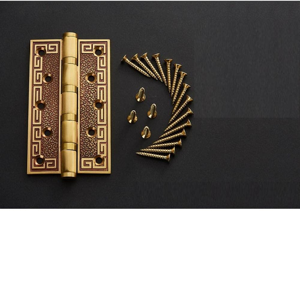 Bisagras de puerta de bronce, bisagra trasera interna para puertas de madera, rodamiento grueso, opciones de 4 a 6 pulgadas