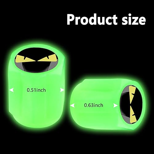 Miniatura 9 de 16 tapas de válvula de neumático fluorescentes tapa de válvula de aire luminosa para rueda de automóvil accesorios de decoración universales para