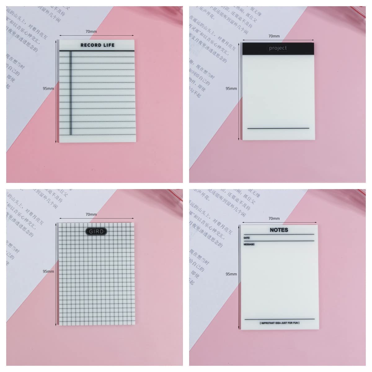 ♡メモ シール♡ 楽天市場】メモシール ☆特殊樹脂製で繰り返し使える！ : 機械