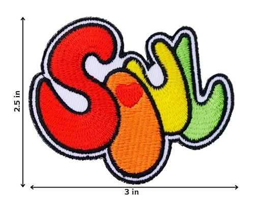 Graphic Dust Soul Music Embroidered Iron On Patch Heart Love Peace Rock Emoticon Emotion Logo Sign Symbol Jacket Jean Uniform Costume Backpack Bag Funny Diy Happy Peace Smile thumb #1