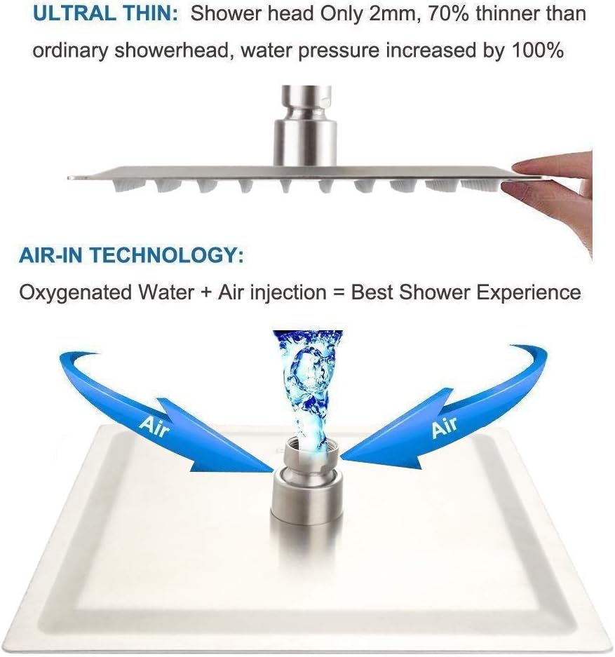 Tech Deals 🔥 POP SANITARYWARE Shower Only Faucet Set Brushed Nickel, Bathroom Rain Mixer Shower Head Set Wall Mounted Rainfall Shower System Single Handle Shower Trim Kit with Rough-in Valve Get Discount Offer POP SANITARYWARE Shower Only Faucet Set Brushed Nickel, Bathroom Rain Mixer Shower Head Set Wall Mounted Rainfall Shower System Single Handle Shower Trim Kit with Rough-in Valve
