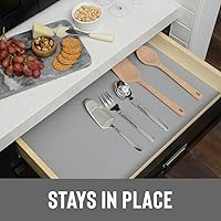 Vista 46 de Con-Tact Brand Grip Prints Shelf Liner, Non-Adhesive Durable Liners, Slip-Resistant Drawer and Cabinet Covering, 18" x 4', Dottie Grey, Pack of 1