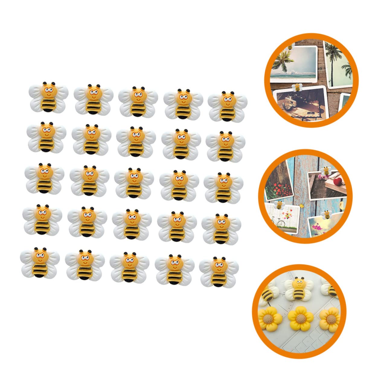 Uonlytech 5 Series Pushpin I-Pin Chinchetas Decoraciones De Abejas Tachuelas Chincheta Decorativa Empujar Junta Vistoso Mapa De Viaje con Chimeneas Resina 25 Piezas X 5