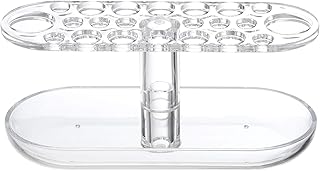 Cabilock Acrylic Makeup Brush Rack Clear Cosmetic Dryer Stand Holder Pen Pencil Storage Shelf Organizer for Home Office Countertop