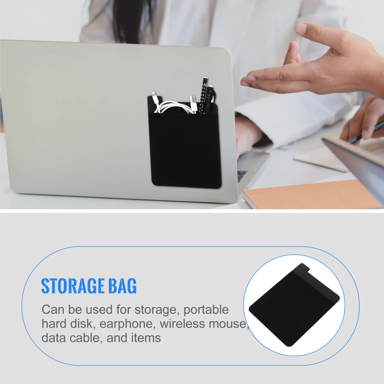 ULTECHNOVO Estuche Para Disco Duro Externo y Ratón Inalámbrico Bolsa Organizadora Adhesiva