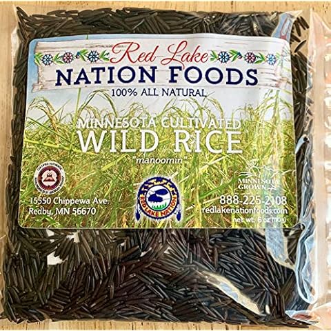 (GLUTEN FREE) Red Lake Nation 100% All Natural Minnesota Cultivated Wild Rice, 6 Ounces Cover
