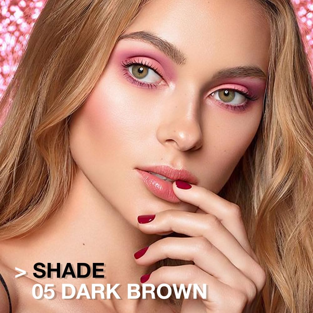 12 Pcs Ultimate Eyebrow Retractable Definer Pencils,Dual-Sided Natural Soft Textured Eyebrow Pencil, for Daily Look Eyebrow Makeup,Brow Brush,Fine Tip (12Pcs-Dark Brown-Retractable Triangle)