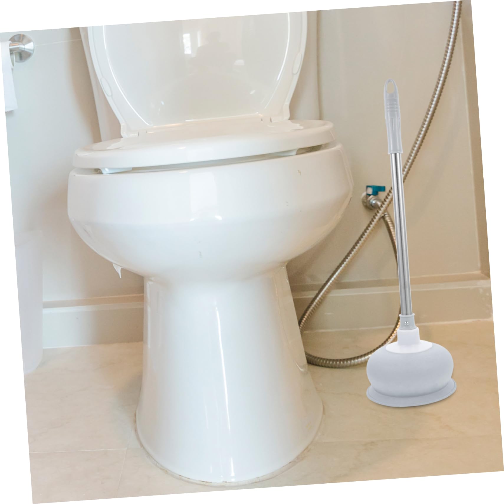 Gummi Toilettenpömpel aus Edelstahl, und PP 2 Stück für Bad