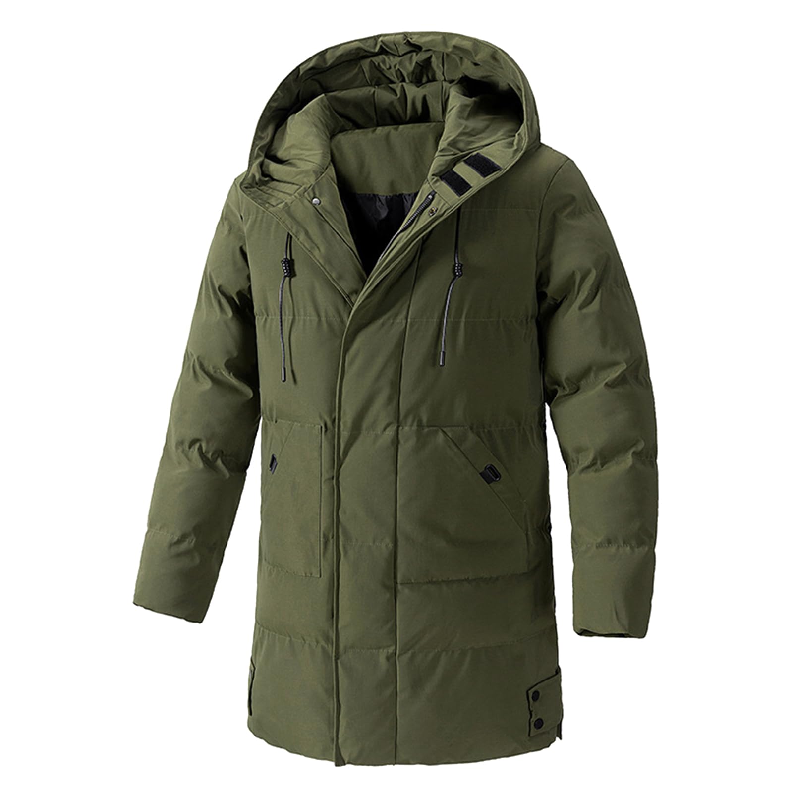SOOUICKER Warme Winterjacke Herren Lang Steppjacke mit Kapuze Puffer Jacke Winter Steppmantel Wintermantel Warm Parka Outdoor Mantel Modern Mittellang