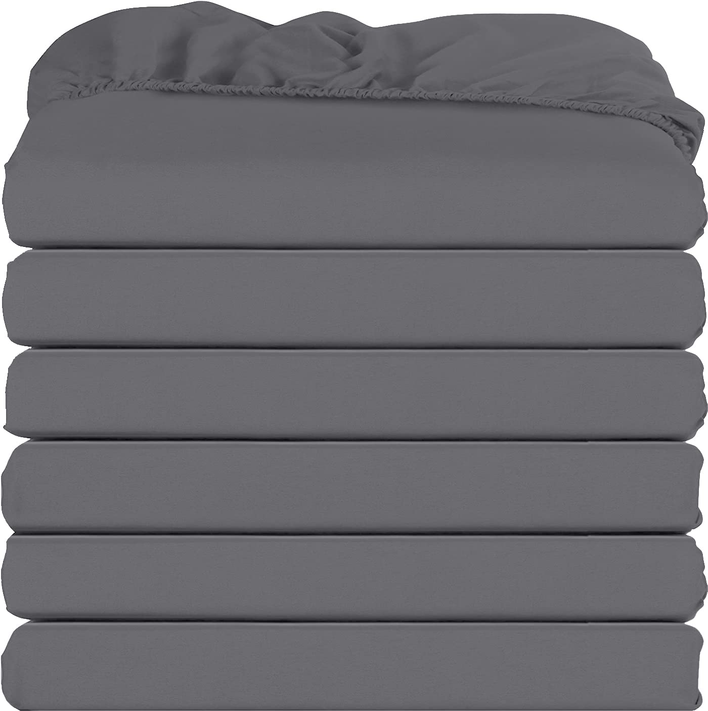 Utopia Bedding King Fitted Sheets - Bulk Pack of 6 Bottom Sheets - Soft Brushed Microfiber - Deep