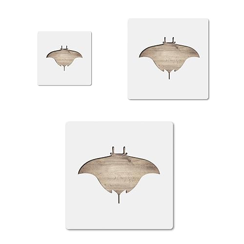 Manta Ray Manta Ocean, quality mylar stencil pack in 3 sizes, reusable for crafts and diy projects CCSTE-20856