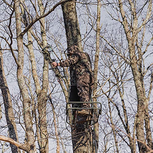 Image of Summit Treestands Ledge XT Hang-on Tree Stand | Lightweight | Folding Comfort-Mesh Seat (SU82117),Black